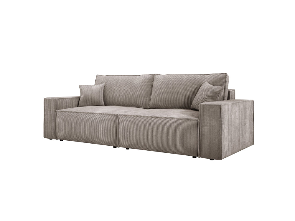 Designer Sofa Velanova 3 Sitzer Cord mit Schlaf- und Klappfunktion