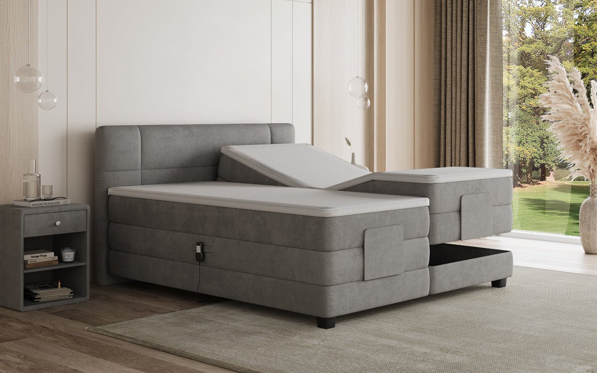 Boxspringbett Noela Samt elektresch verstellbar