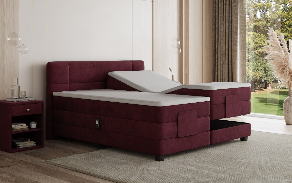 Boxspringbett Noela Samt elektresch verstellbar