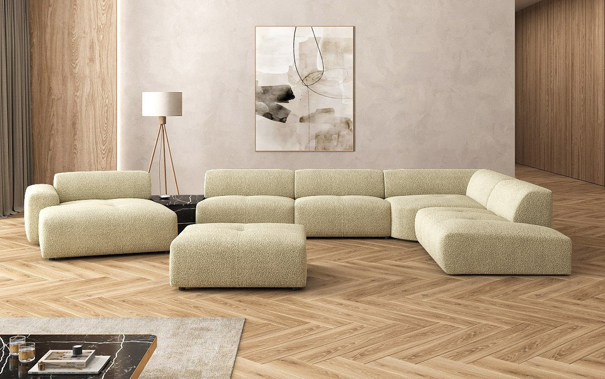 Designer Wunnlandschaft Calm mat Beistellhocker a Bouclé