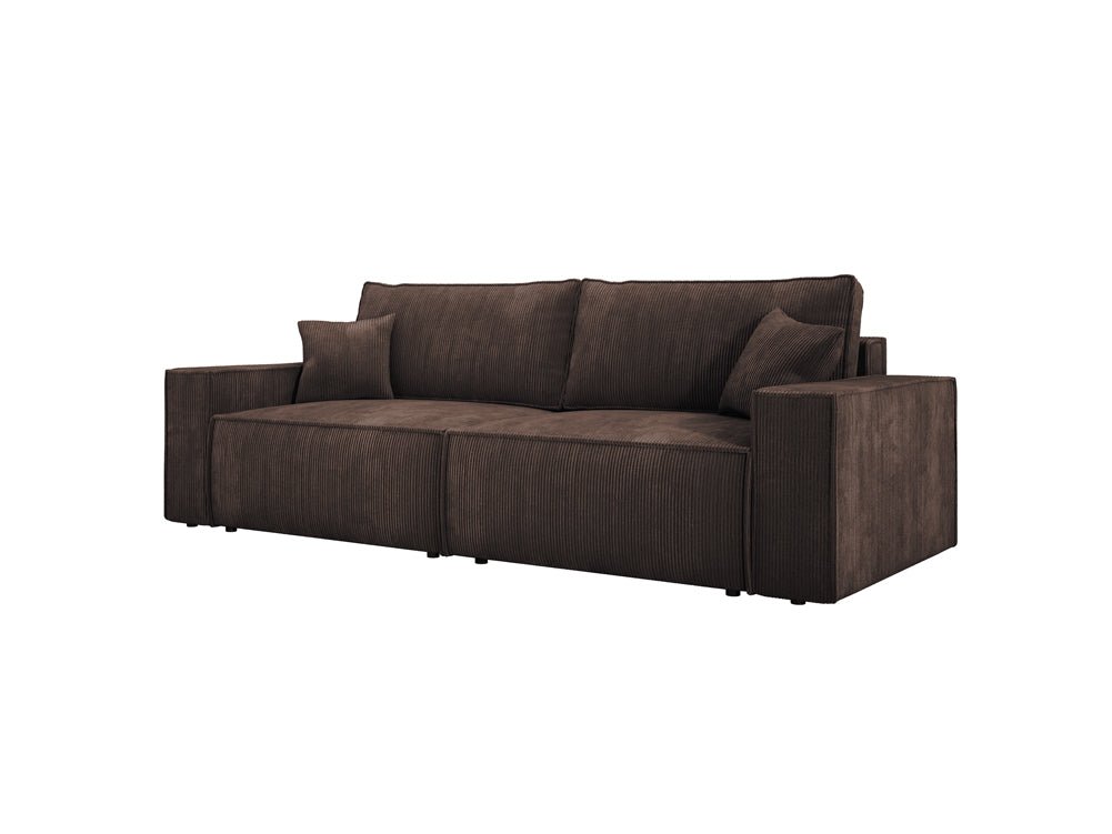 Designer Sofa Velanova 3 Sitzer Cord mit Schlaf- und Klappfunktion