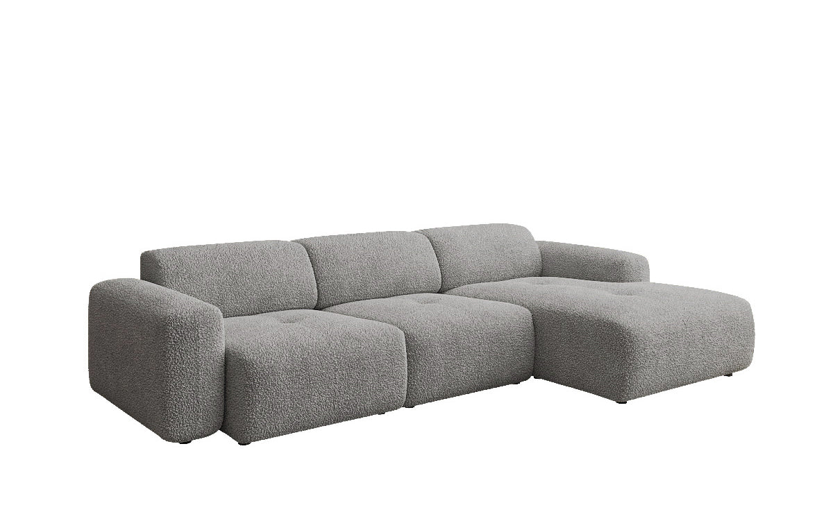 Designer L Sofa Roueg am Bouclé