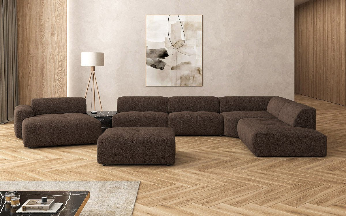 Designer Wunnlandschaft Calm mat Beistellhocker a Bouclé