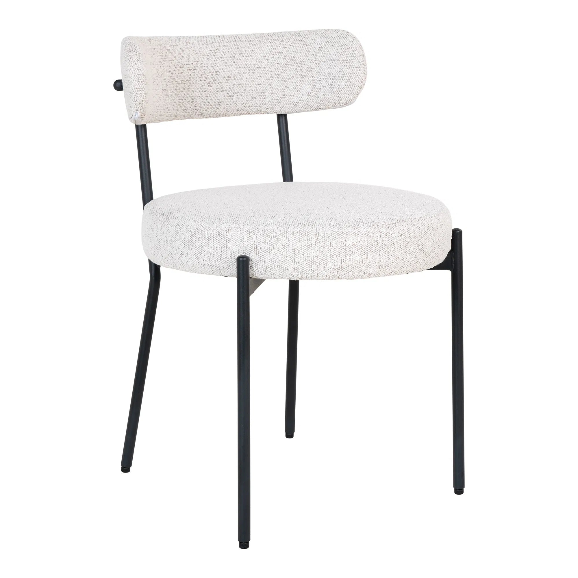 2er Set - Designerstull Siena Bouclé Wäiss