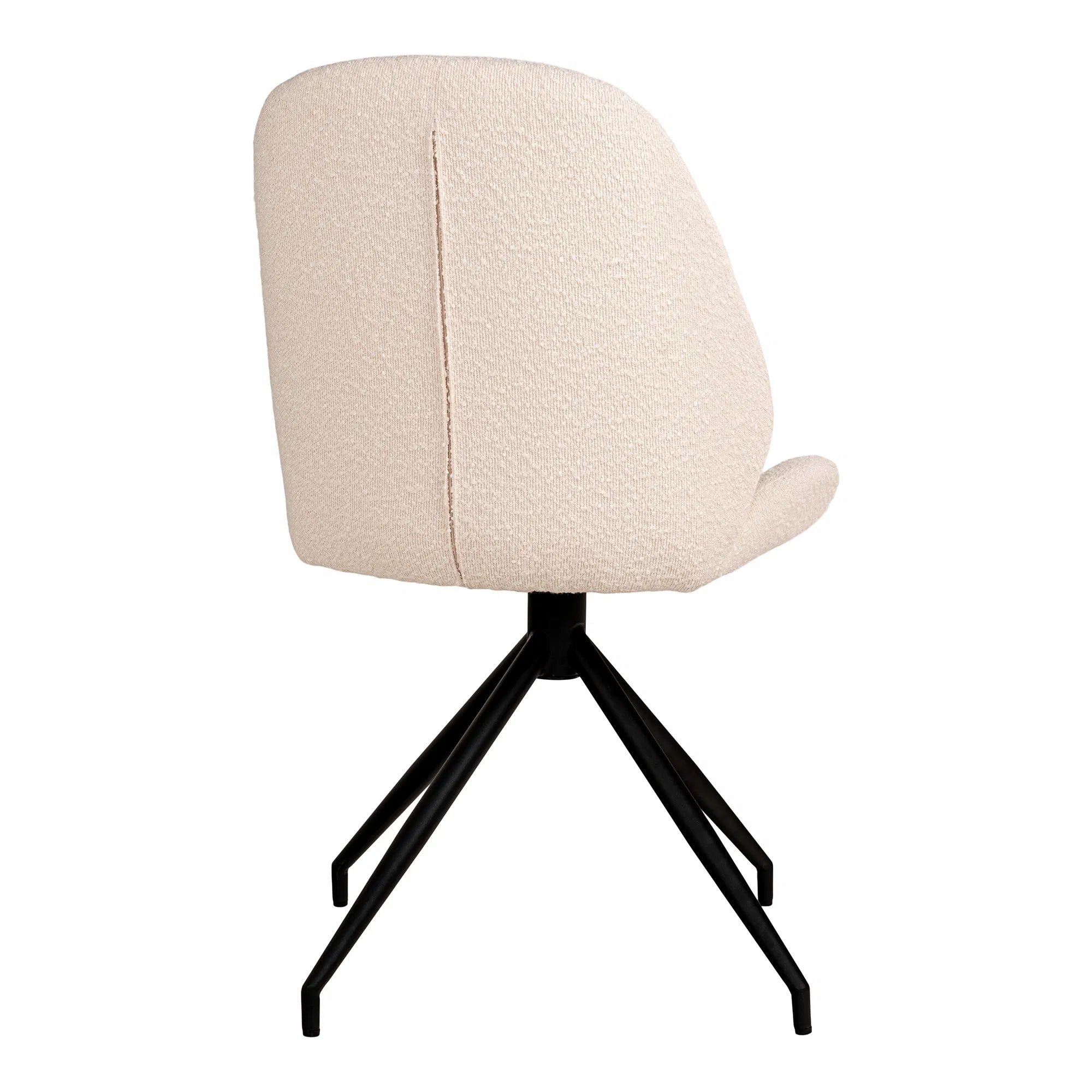 2er Set - Designerstull Lissabon Bouclé mat Dréifunktioun