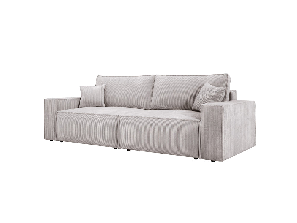 Designer Sofa Velanova 3 Sitzer Cord mit Schlaf- und Klappfunktion