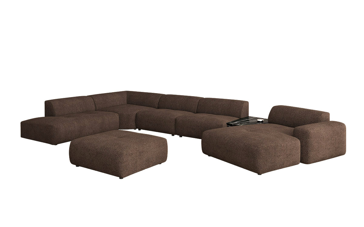 Designer Wunnlandschaft Calm mat Beistellhocker a Bouclé