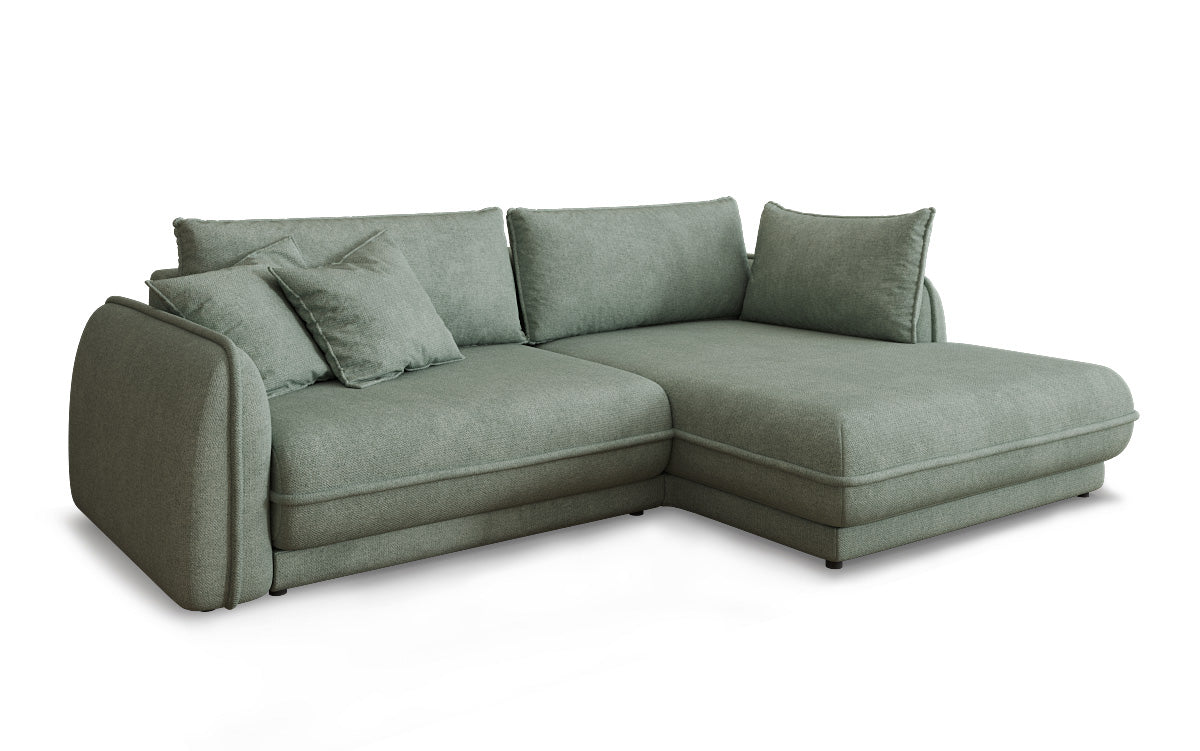 Designer Sofa Mojave II Stoff mat Schloffunktion an Stauraum