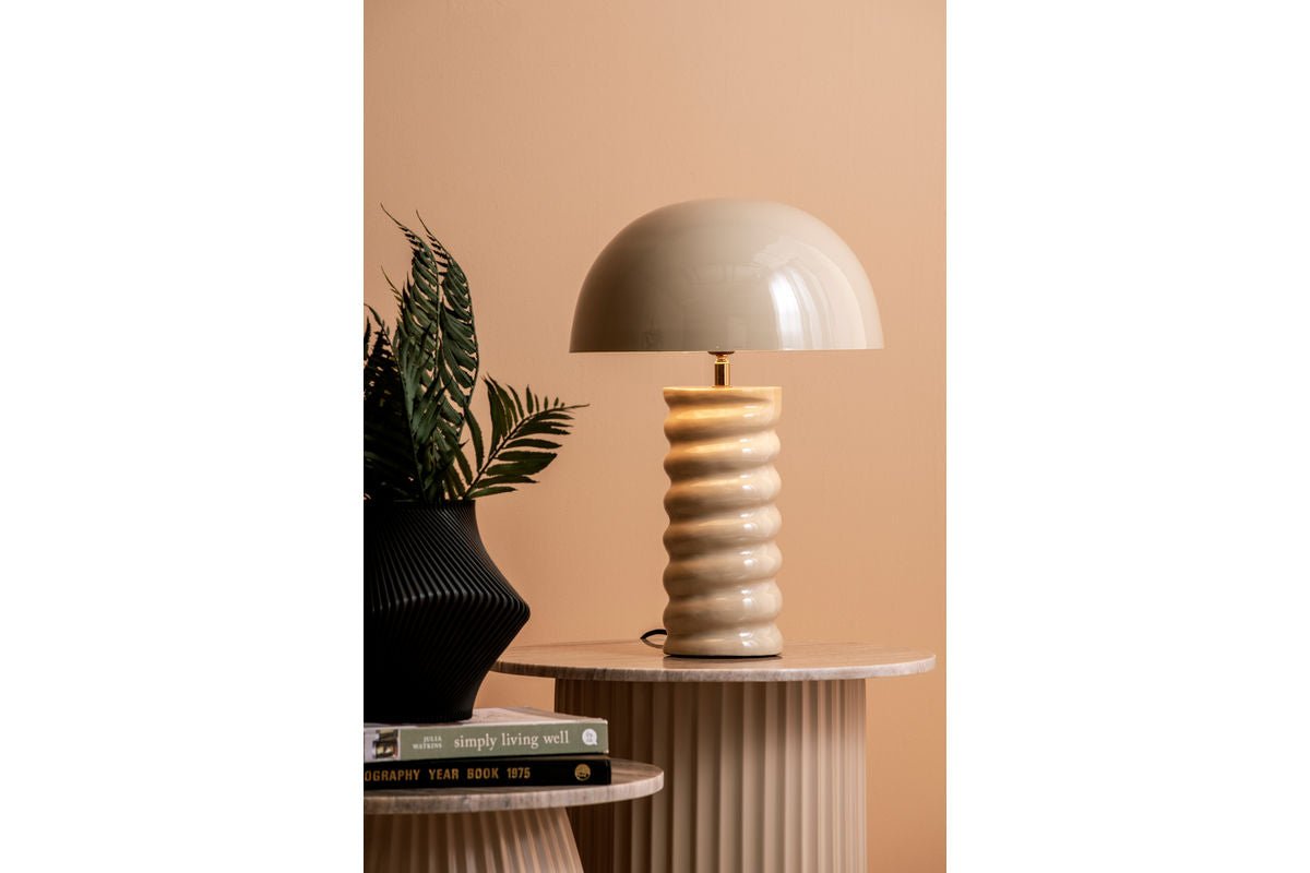 Tischlampe Milano - Designleuchte aus Eisen mit Spiralsockel