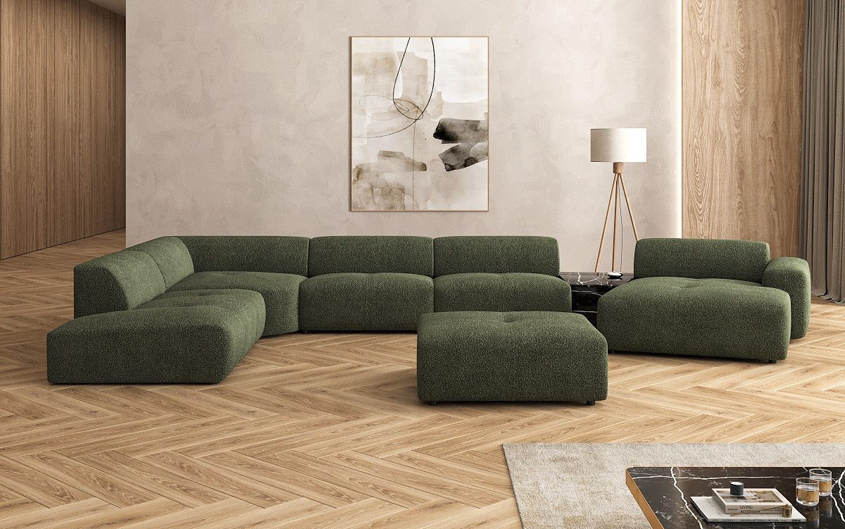 Designer Wunnlandschaft Calm mat Beistellhocker a Bouclé