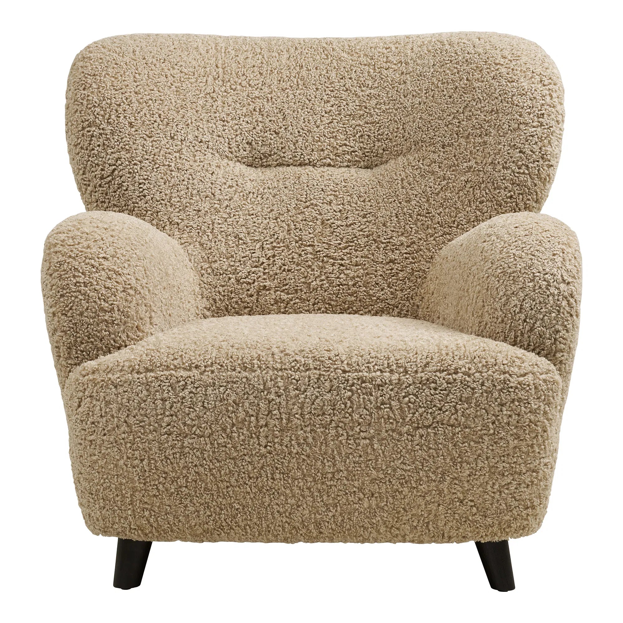 Designer Sofa-Sessel Hudson am beige Bouclé