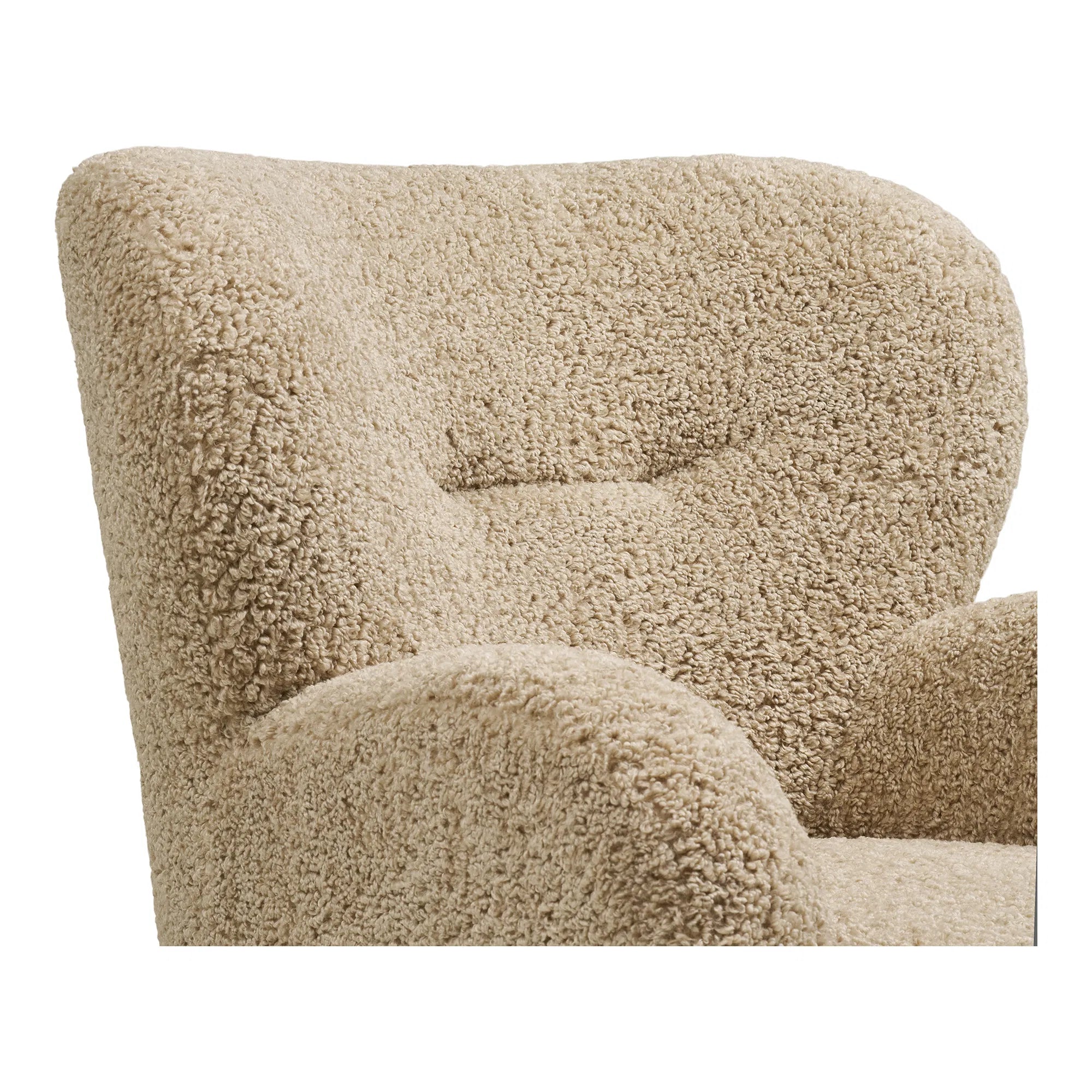 Designer Sofa-Sessel Hudson am beige Bouclé