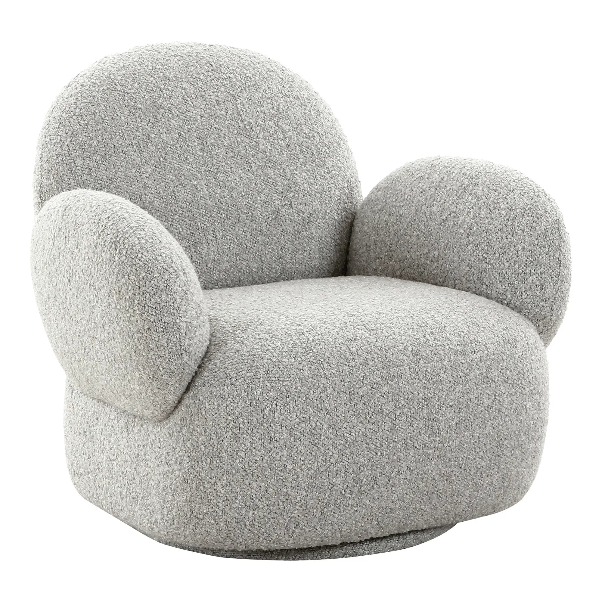 Designer Sofa-Sessel Fermo mat Dréifunktioun a gro Bouclé
