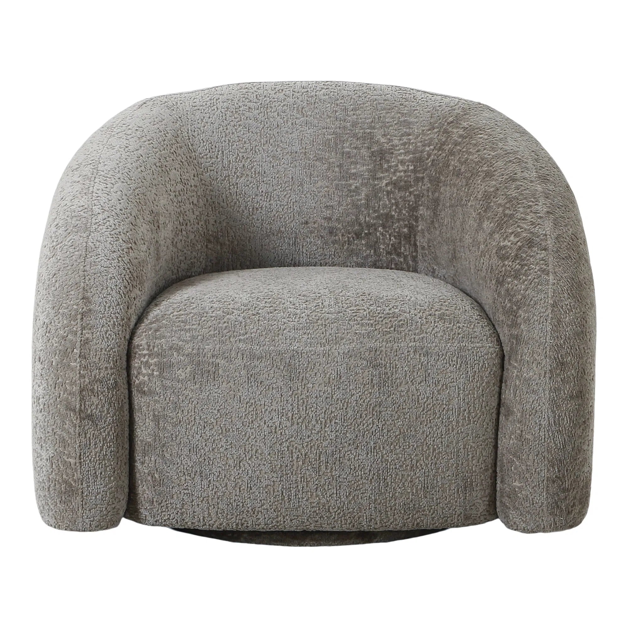 Designer Sofa-Sessel Korfu mat Dréifunktioun a Sand Bouclé