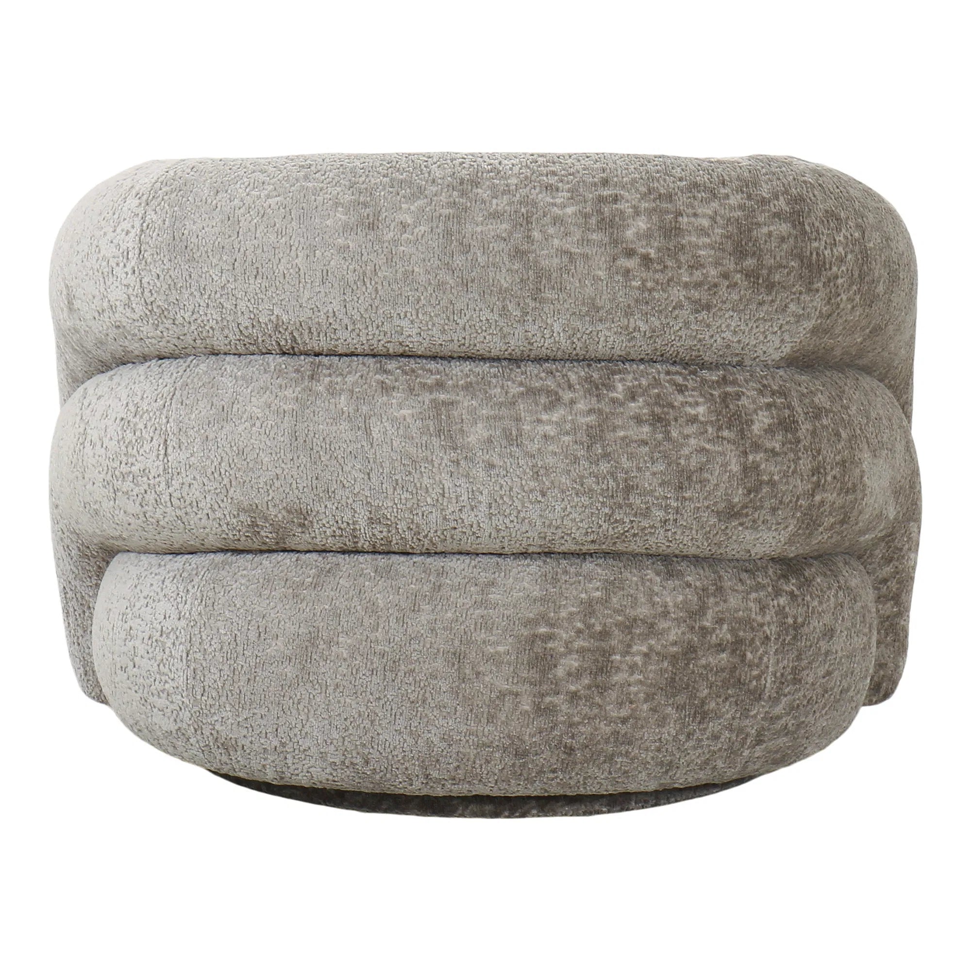 Designer Sofa-Sessel Korfu mat Dréifunktioun a Sand Bouclé