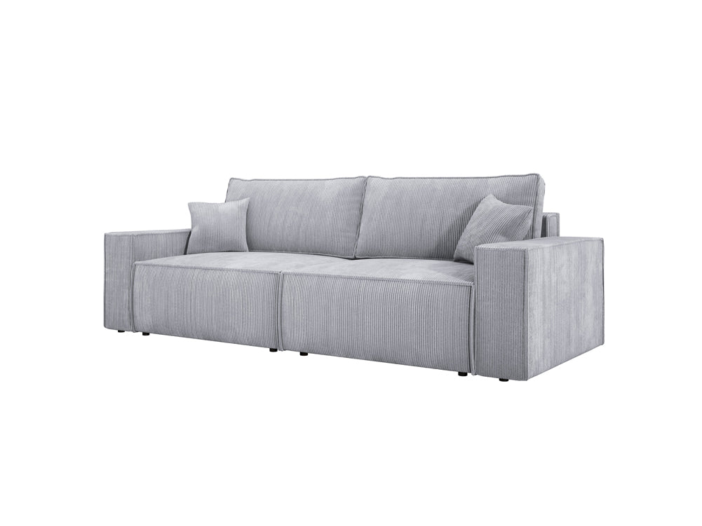 Designer Sofa Velanova 3 Sitzer Cord mit Schlaf- und Klappfunktion