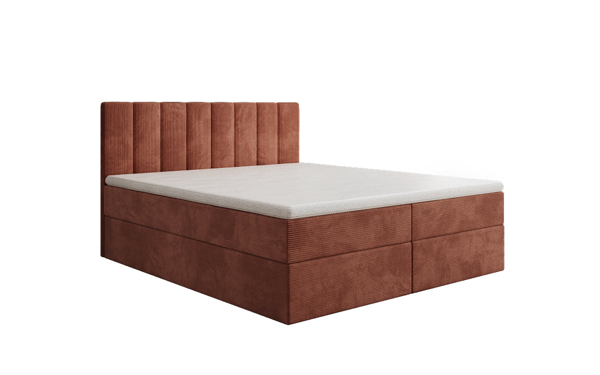 Boxspringbett Sofia in Cord mit Stauraum