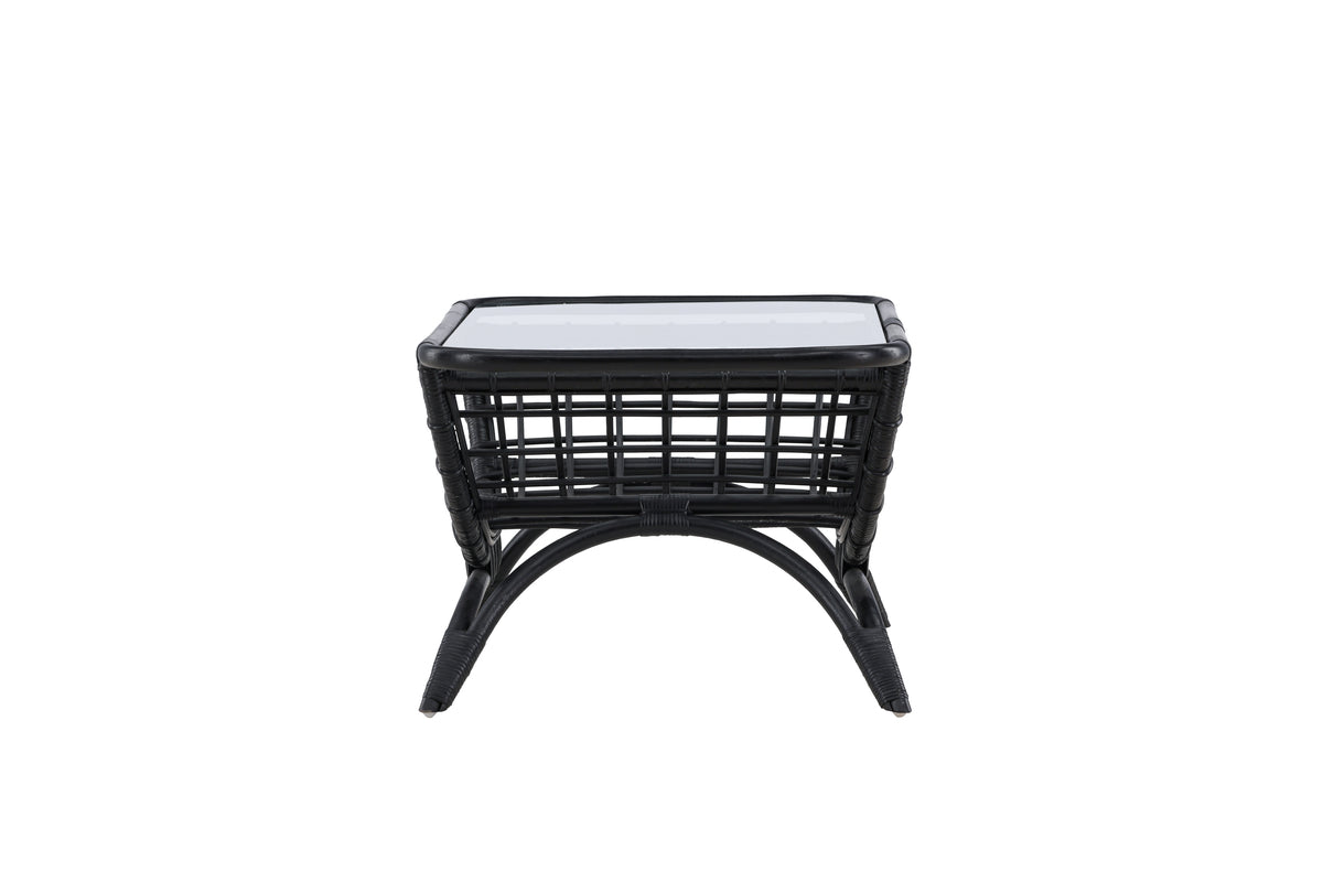 Gaart Couchtisch Sarina - Aus Rattan an Glas a Schwaarz