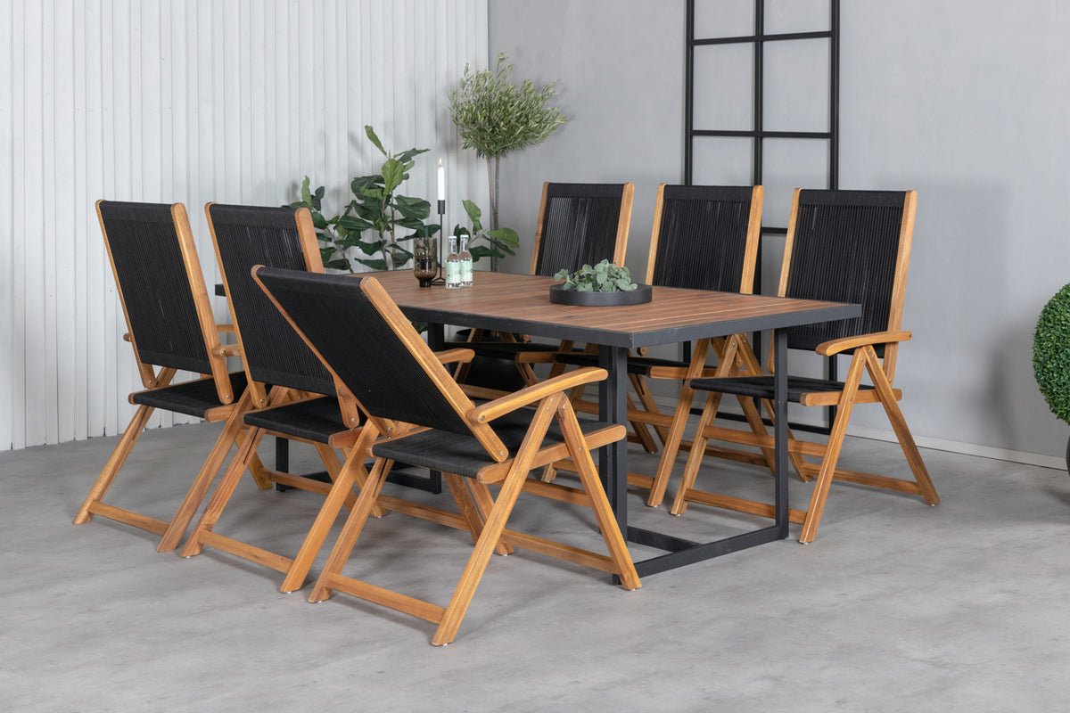 2er Set - Gaartstull George aus Akazie/Polyester