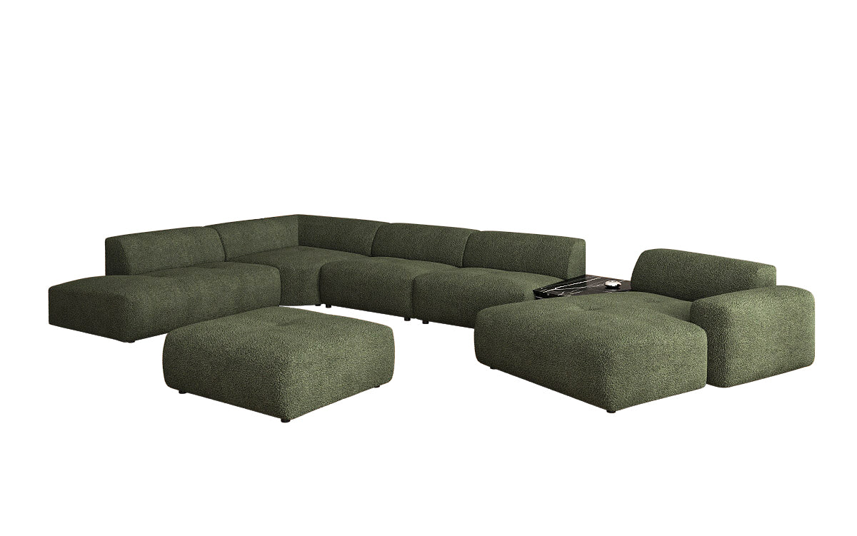 Designer Wunnlandschaft Calm mat Beistellhocker a Bouclé