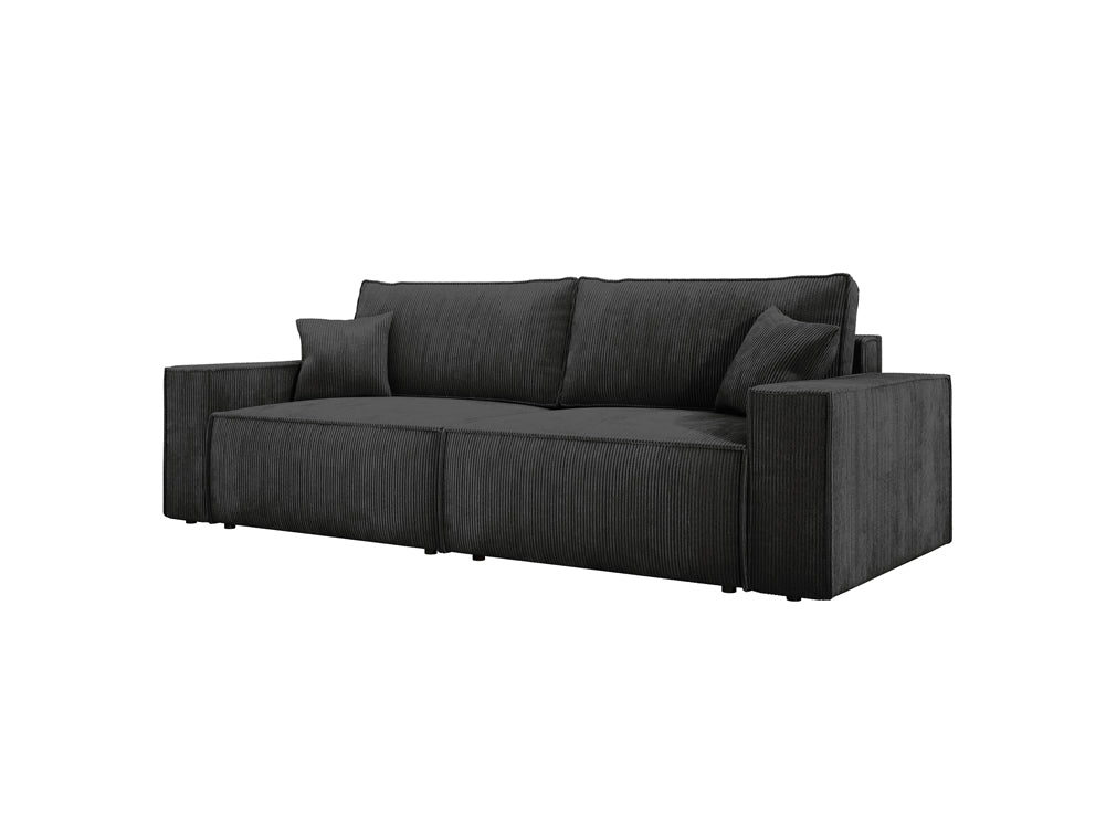 Designer Sofa Velanova 3 Sitzer Cord mit Schlaf- und Klappfunktion