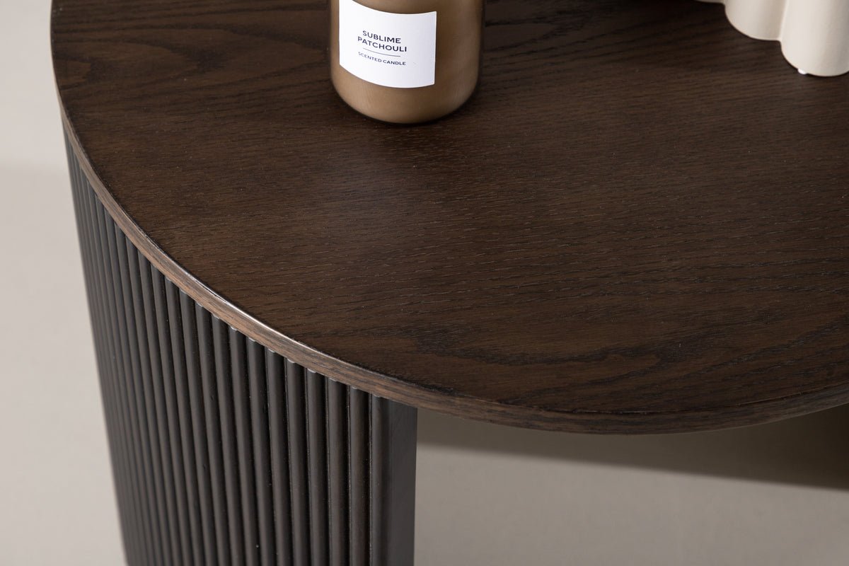 Couchtisch Rouven - mat geriffeltem Korpus