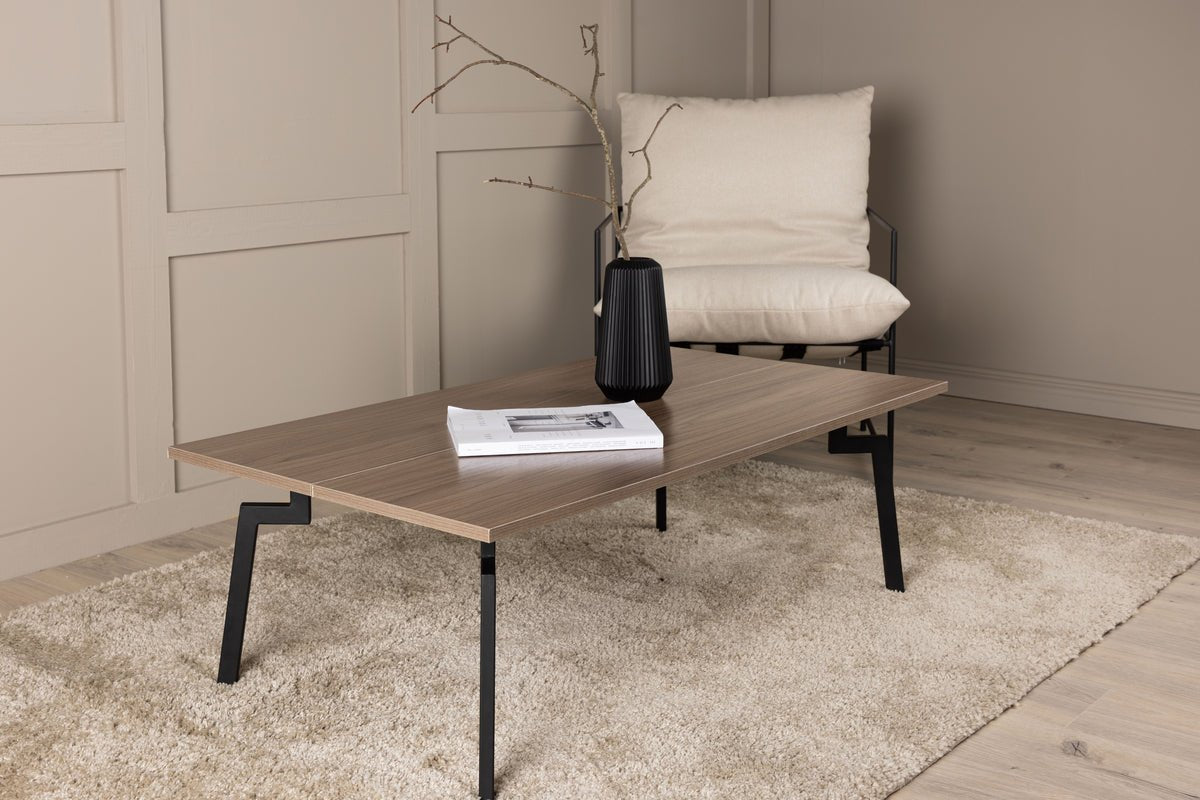 Couchtisch Hator - mat Stolgestell an Walnussoptiq