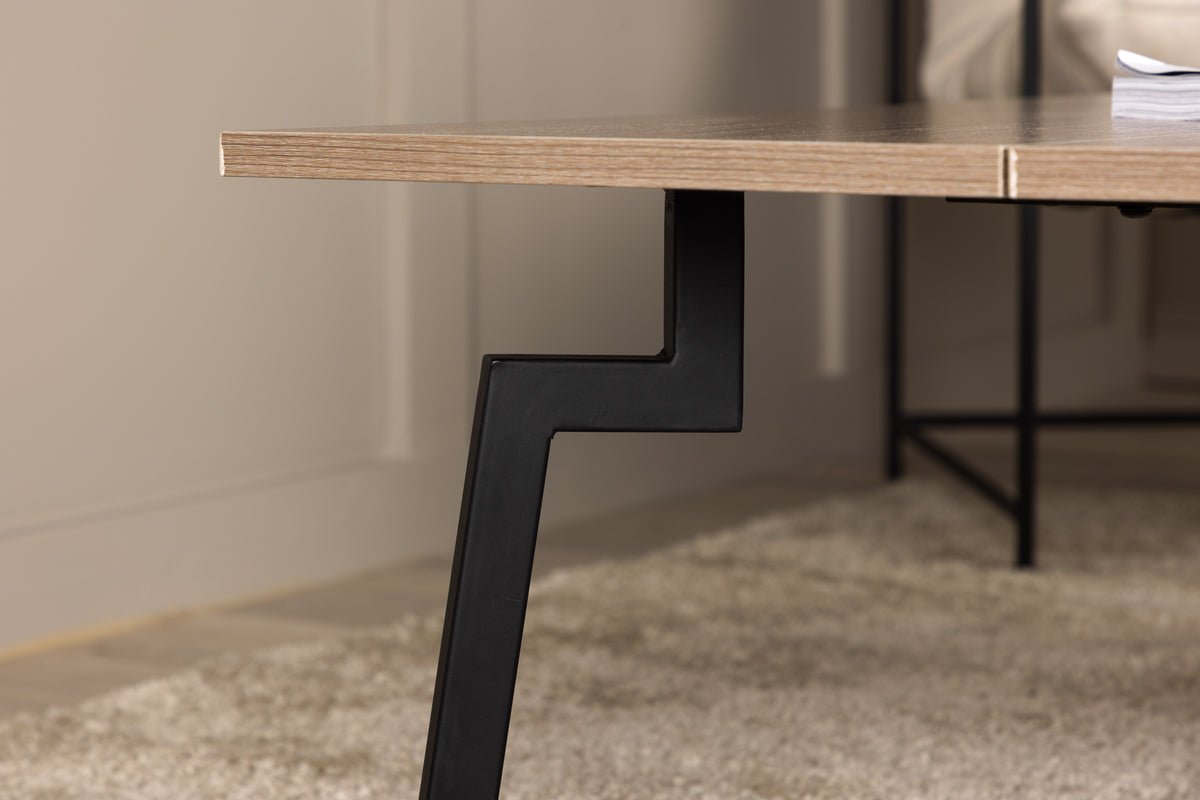 Couchtisch Hator - mat Stolgestell an Walnussoptiq