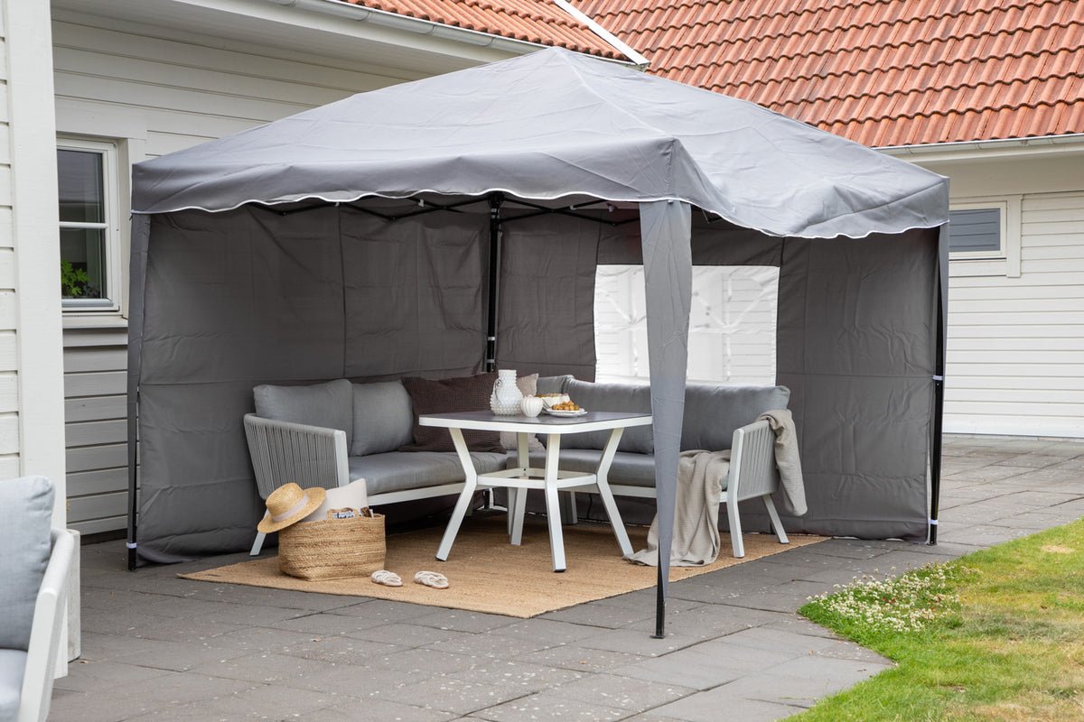 Pavillon Monarch - 295x295 cm an de Faarwen Brong oder Gro