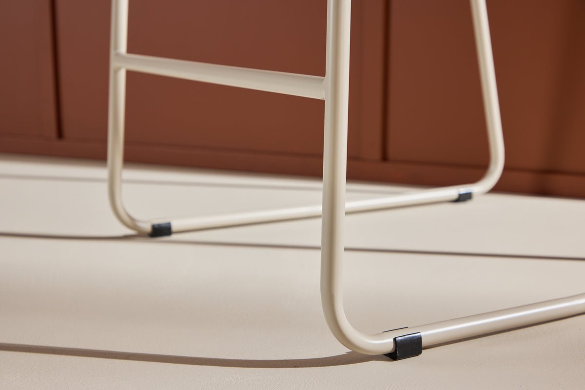 2er Set - Barhocker Adele mat mëllen Bouclé-Überzuch a Béis