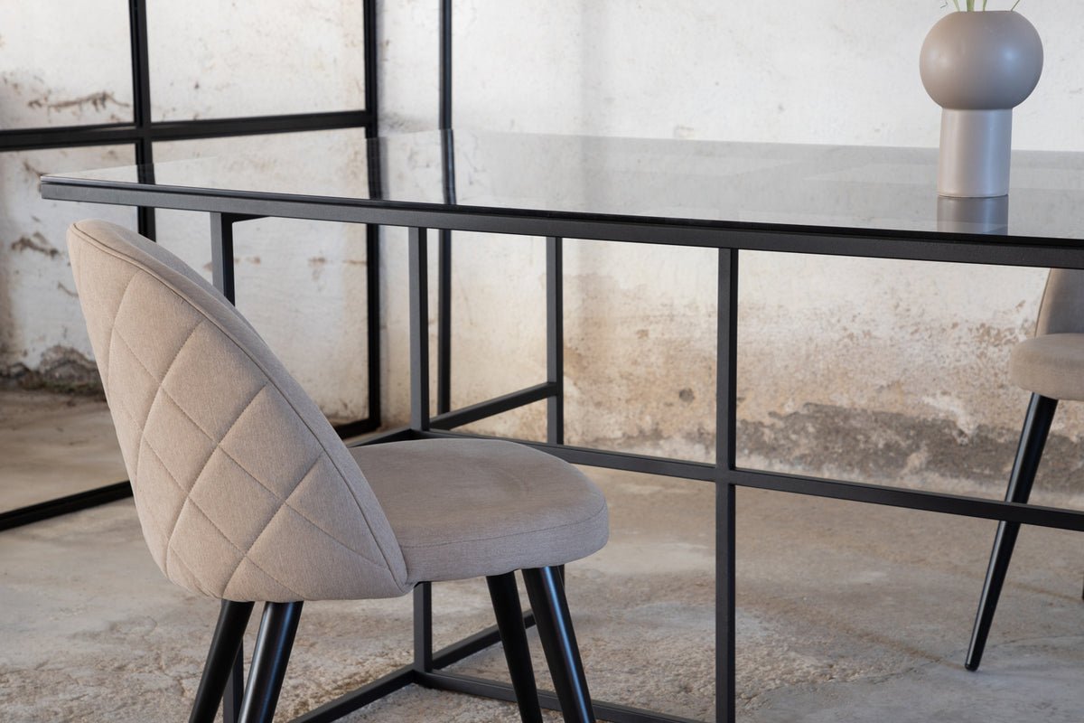 Iessdësch Life - rechteckegen Iessdësch a Schwaarz aus Stol a Glas