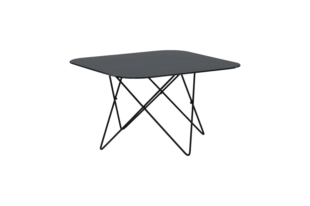 Couchtisch Tango - mat Dëschplack aus Marmorglas