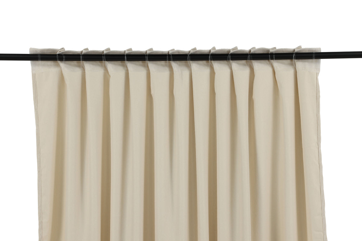 Gardinenset Verta – mat Méi-Band-System a Béis & Moosgréng