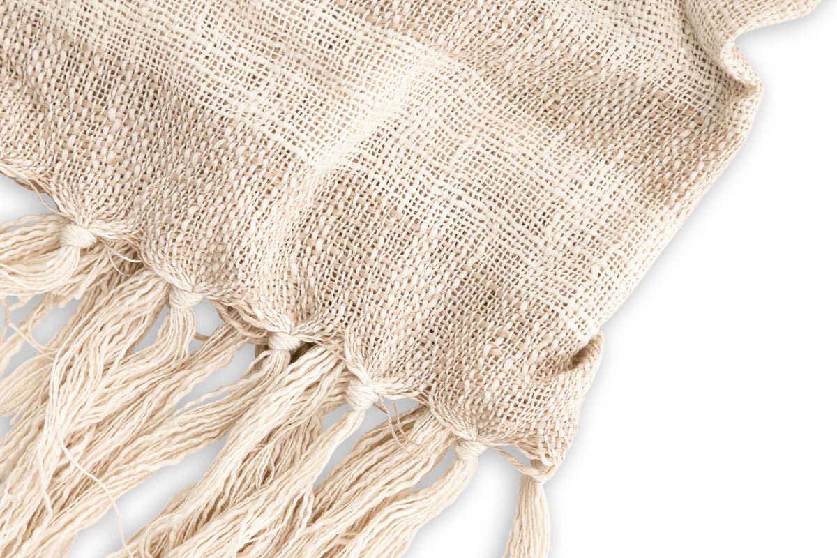 Tagesdecke Lunara – 170×130 cm mit Fransen & Struktur-Webdesign