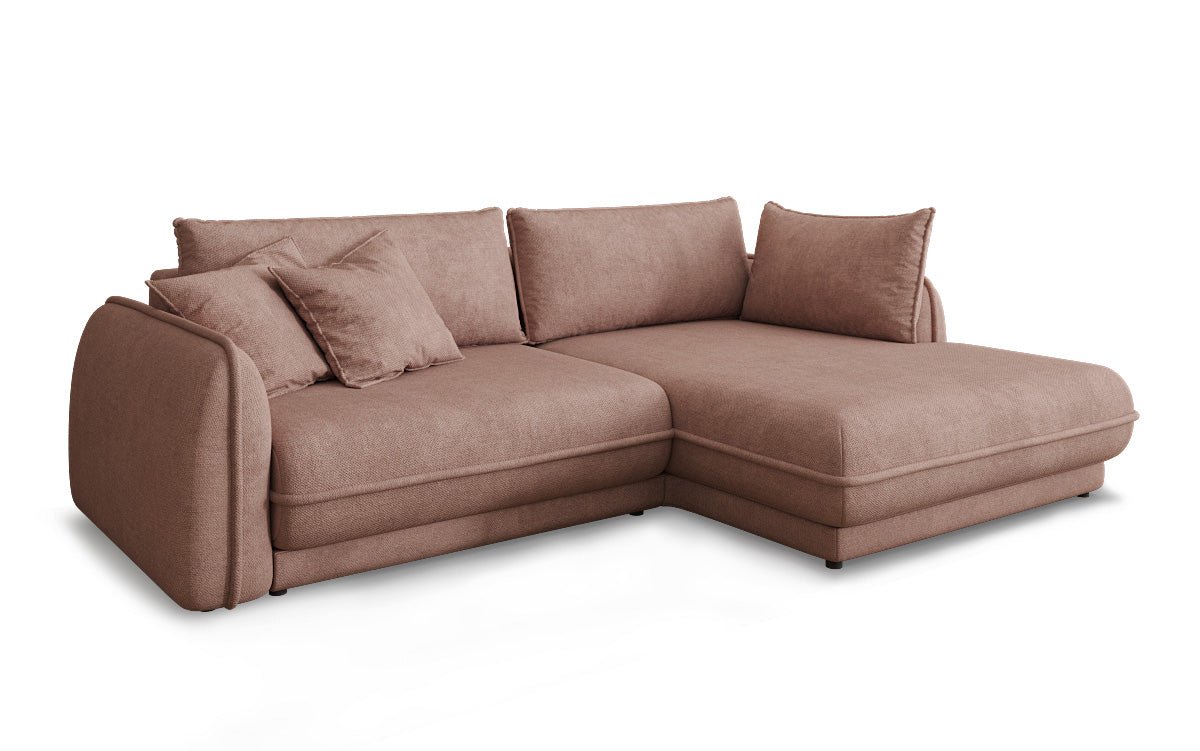 Designer Sofa Mojave II Stoff mat Schloffunktion an Stauraum