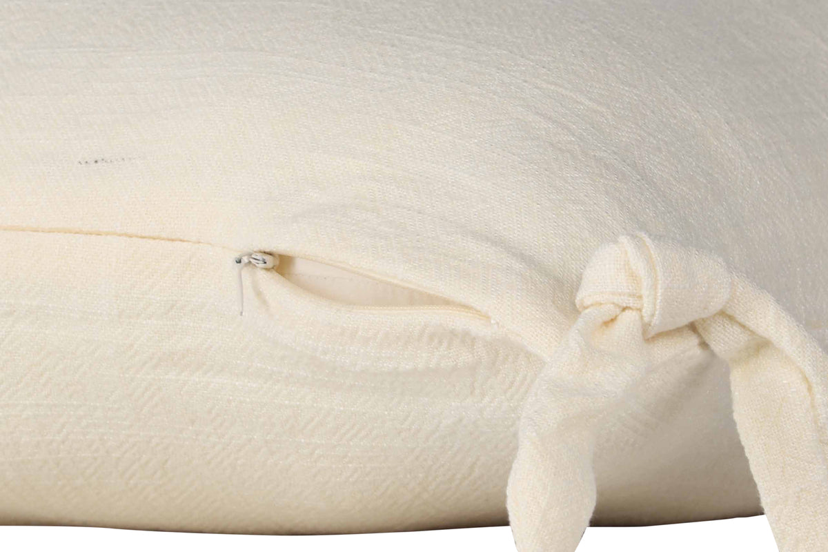 Këssenbezuch Ambiente - 40x40 cm a Béis, Donkelgréng a Wäiss