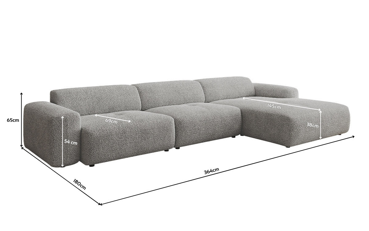 Designer L Sofa Calm Maxi am Bouclé