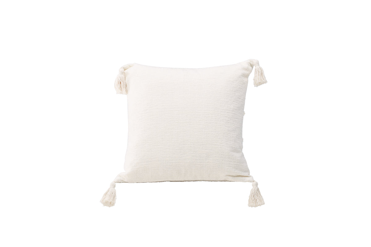 Këssenbezuch Flower - wäiss mat gréngen Punkten an zwou verschiddene Gréissten