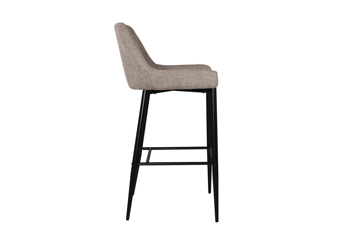 2er Set - Barhocker Leonardo a Samt Schwaarz oder Béis