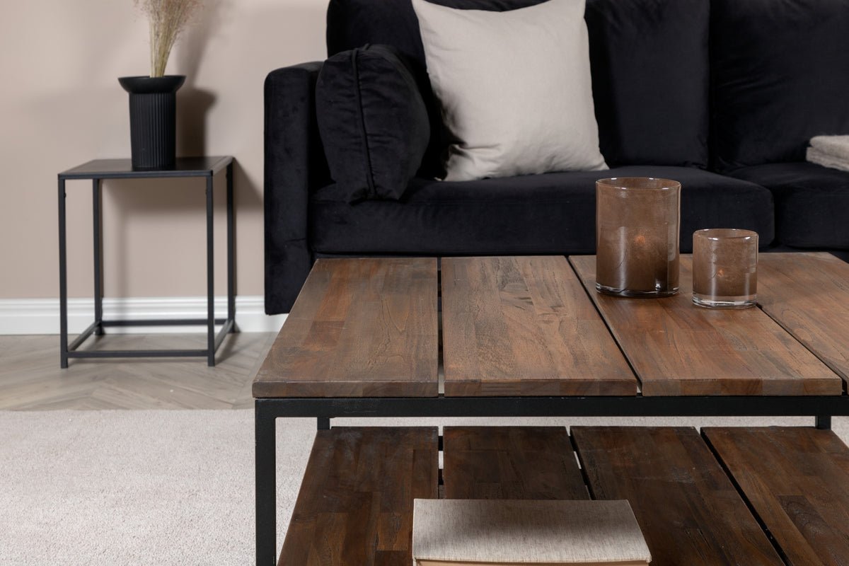 Couchtisch Quarti - Teakholz träfft Stol