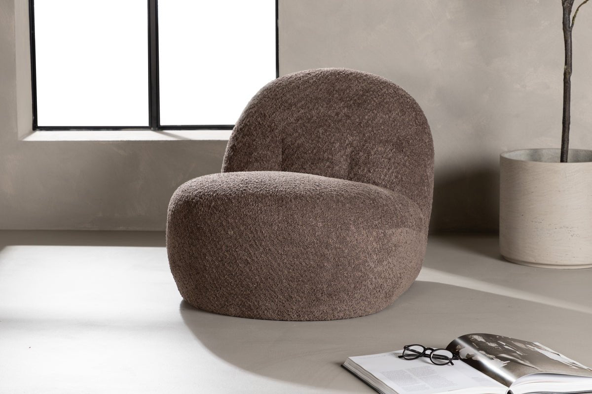 Designer Lounge Sessel Almvik – Bouclé Brong