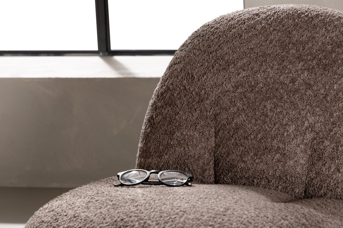 Designer Lounge Sessel Almvik – Bouclé Brong