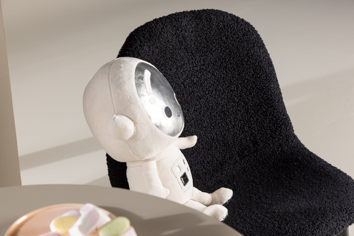 Kinderstuhl Pola – 2er-Set in Schwarz mit schwarzen Beinen