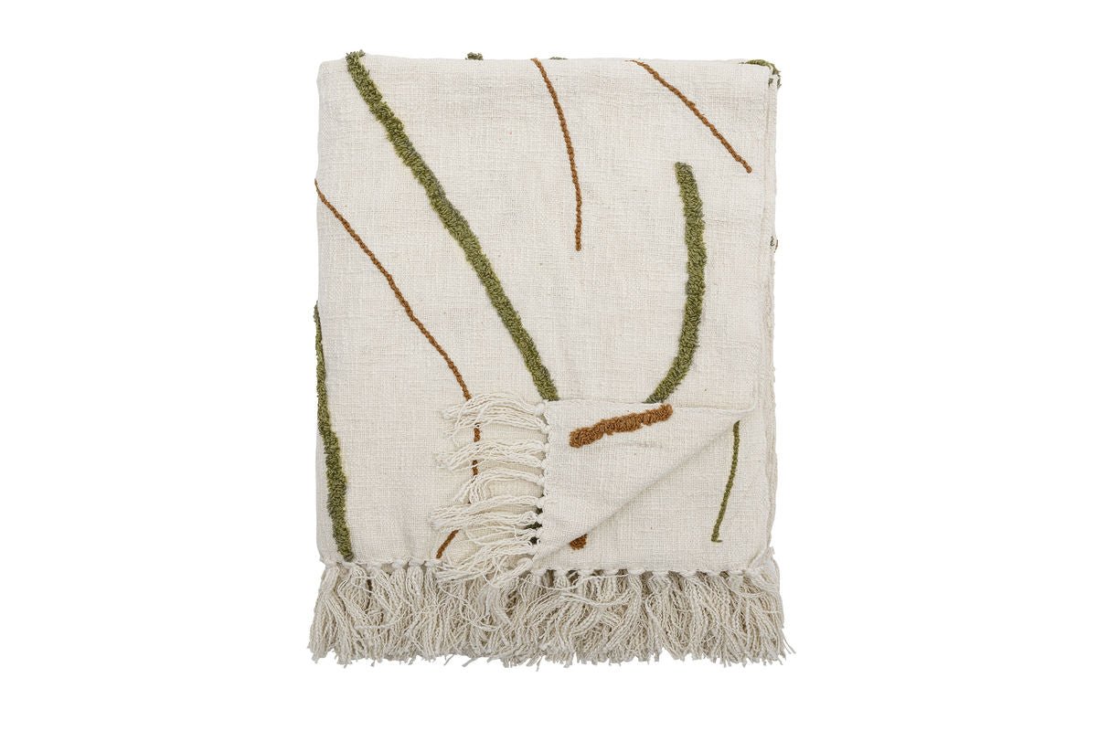 Tagesdëck Domi – Getuft a bestickte Design a natierleche Faarwen