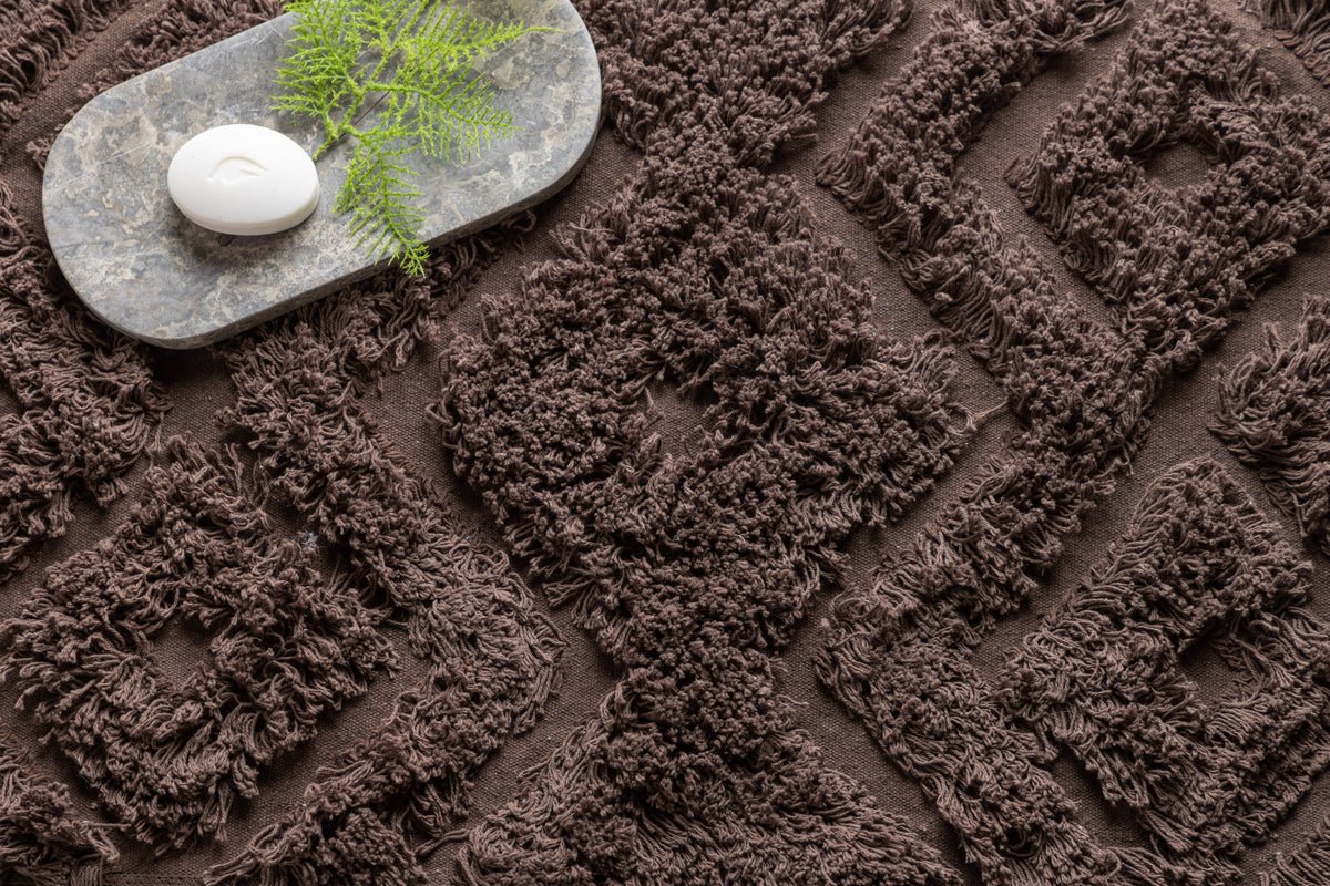 Badematt Savia – 100% Baumwoll a donkleggrau oder Brong