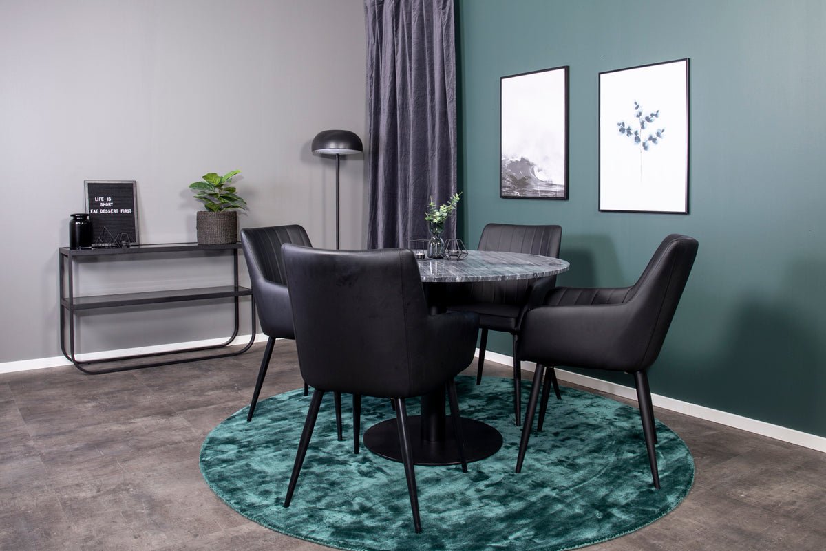 Beistelltisch Tiana – in Schwarz oder Weiß mit Glasplatte