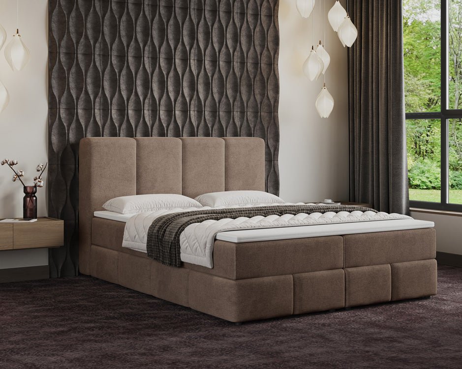 Boxspringbett Venedig Samt mat Stauraum