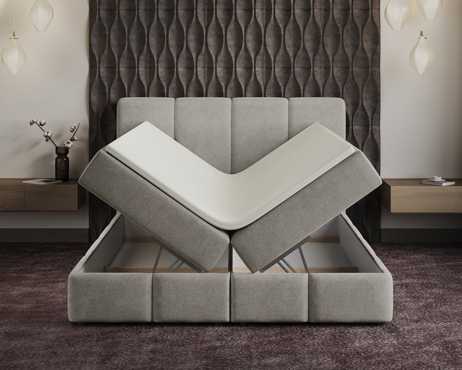 Boxspringbett Venedig Samt mat Stauraum