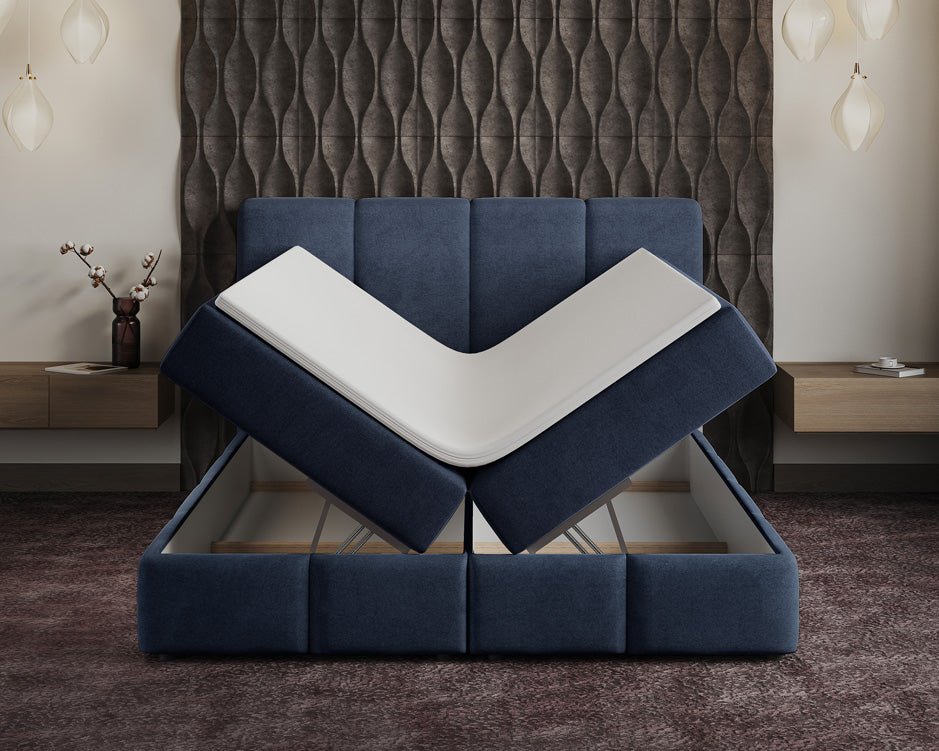 Boxspringbett Venedig Samt mat Stauraum