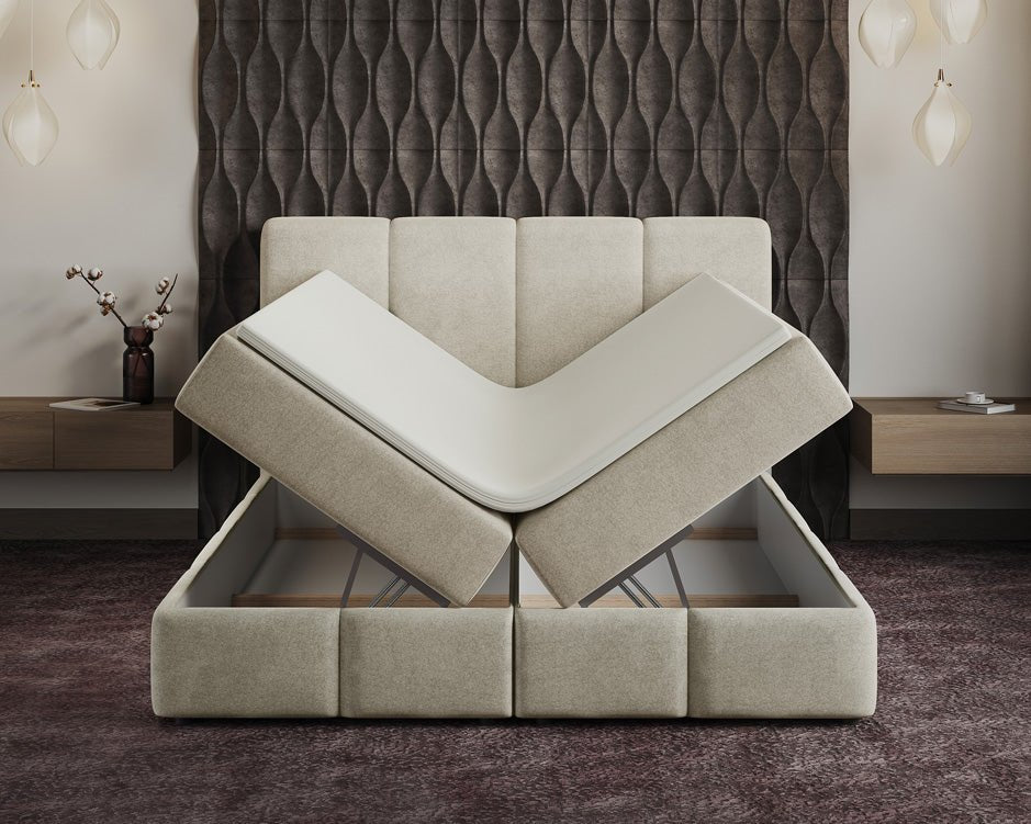 Boxspringbett Venedig Samt mat Stauraum